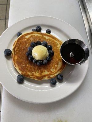 Side pancake w/added blueberry