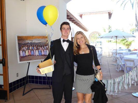 Lauren with her son at a charity event in Carlsbad.