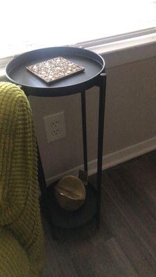 Perfect side table - I was looking online this week for one! $16.99!!