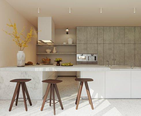 Comfortable kitchen design

The apartment is in light colors to create the illusion of a big and spacious area.