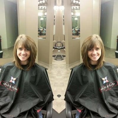 This haircut by Ashley is full of texture, body, and movement!