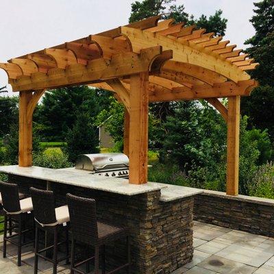 Arched Cedar Pergola Naperville IL