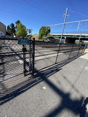 Long rolling fence in Sunnyvale at the caltrains station.  Been there for at least 10 years.