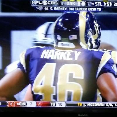 This is my friend's son in law, Cory Harkey of the Rams