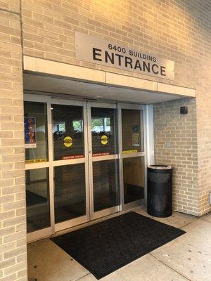 Medical building entrance.