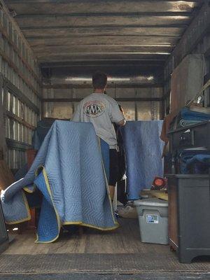 Warren helping unpack on the unload