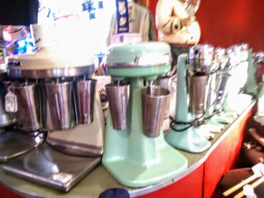 Milkshake machines in the Pop Shop