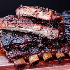 Baby Back ribs cooked in our onsite smoker Every day