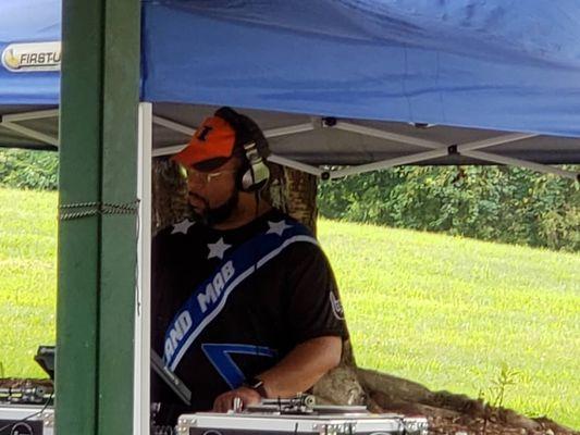 8/11/18: Me deejaying a picnic at a non-profit I am an active member and previous office holder of.