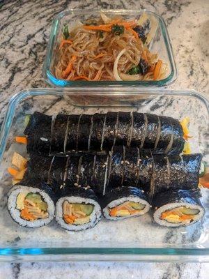 Japchae & kimbap