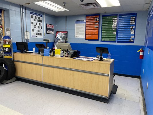 Empty front desk