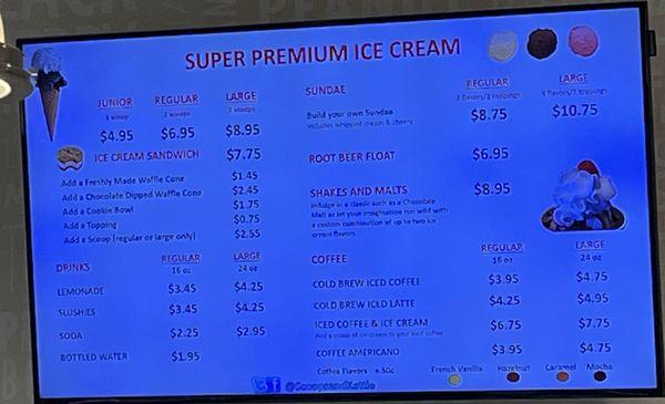 Ice Cream prices