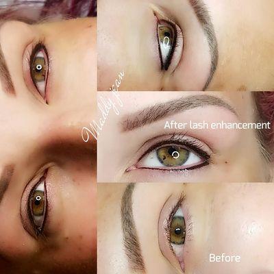 Lash enhancement right after procedure