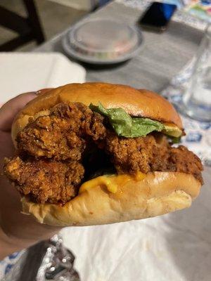 Fried chicken sandwich spicy