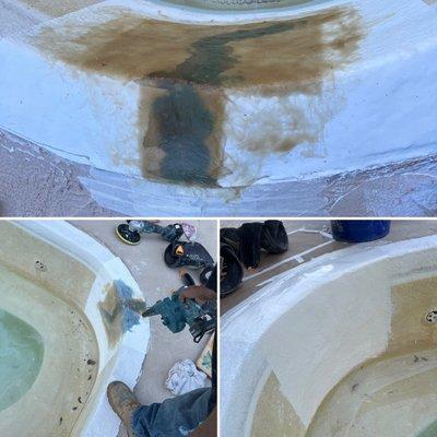 Fiberglass swimming pool repair