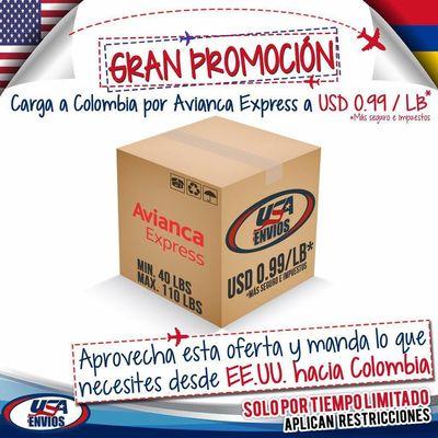 Special promotion to Colombia every Tuesday, Thursday and Saturday 0.99 lb