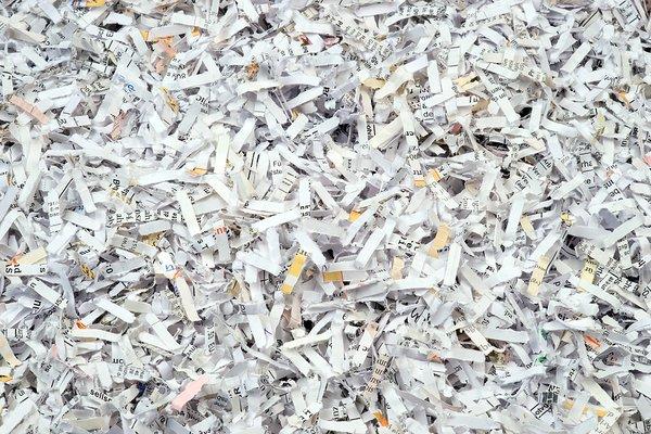 Shredded paper.