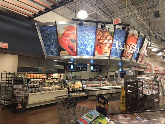 Seafood counter.