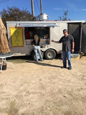 Shaun at his favorite Salado taco place.