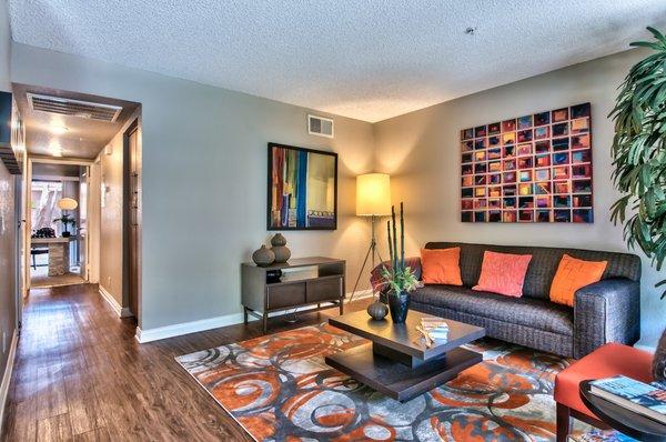 Living Room at Desert Boutique Apartment Homes in Palm Springs, California.