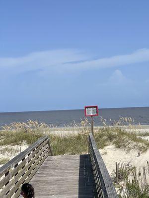 View from the walkway leading through the dunes