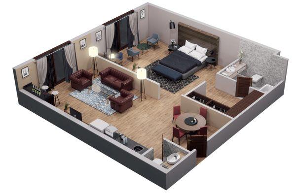 2D & 3D floor plan