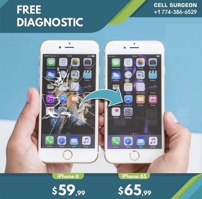 Phone Screen Repair, Battery Replacement, Water damage, Camera and much more. Call us now