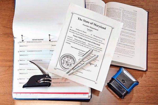 Maryland commissioned Notary Service