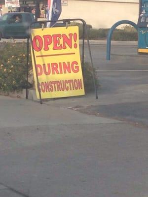 Open During Construction