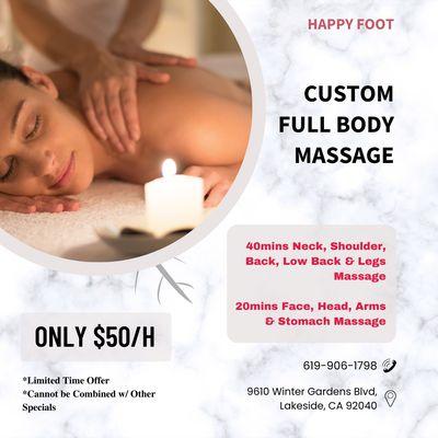 Happy Foot
 9610 Winter Gardens Blvd, Lakeside, CA 92040
 Call us at 619-906-1798