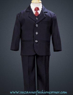 Boys Navy Blue 5 pc Suit