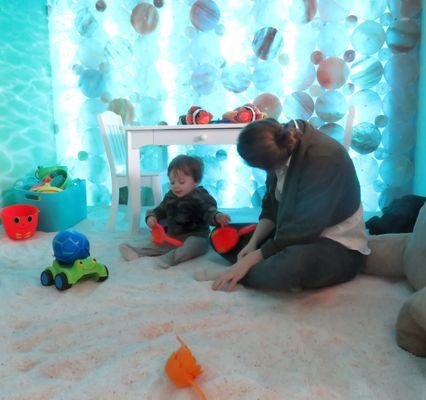 Children benefit from a 45 minute session in our whimsical Lagoon Room