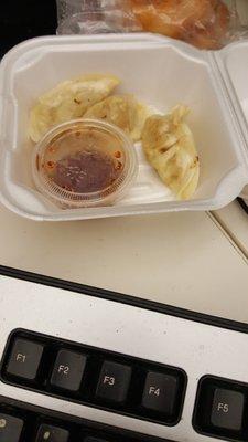 Potstickers and sauce