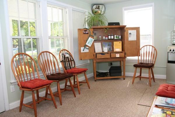 The waiting room at Worthington Wholistic Health Center