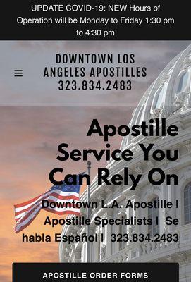 Downtown Los Angeles Apostille Services. Same day services. Most documents are ready within 2-3 hours. Servicios en Español