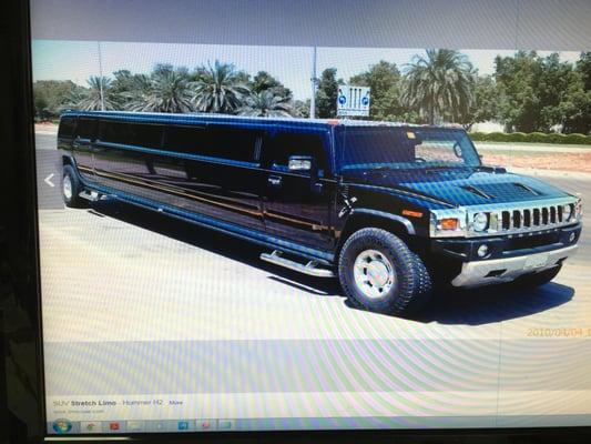 Ultra Stretch Limousine up to 18 passengers.