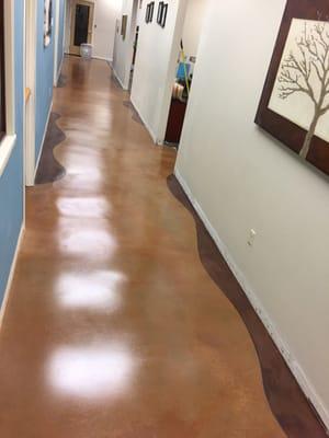 Decorative concrete flooring