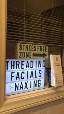 Facial waxing threading suite #134