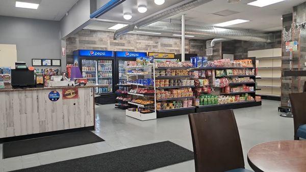 Interior - checkout and grocery section