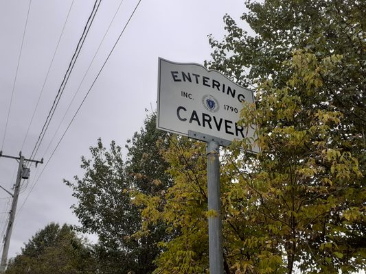 Entering Carver, Mass. From Plympton, Mass.