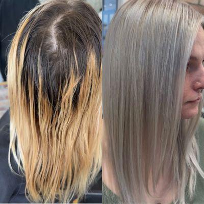 Blonde hair correction