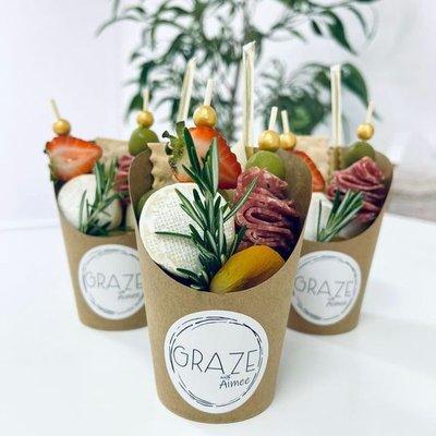 Custom Circle Labels Charcuterie cup