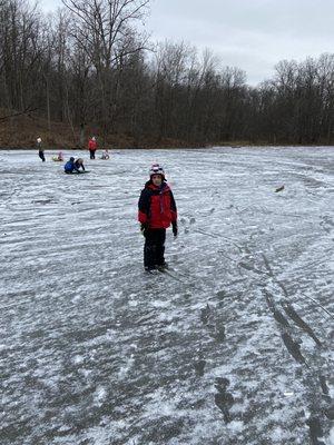 Lake but it was frozen.