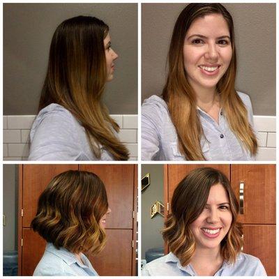 Transformation! I loved this long bob. By Amber!