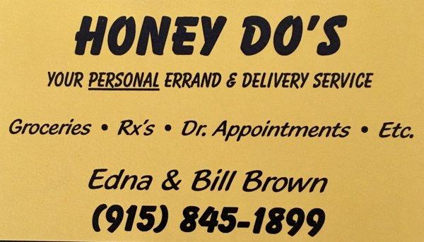 Honey Do's Errand & Delivery Service