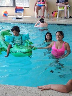 Enjoying the pool