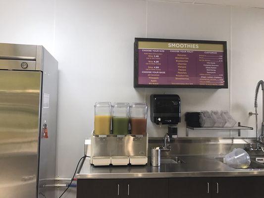 They make fresh smoothies as well