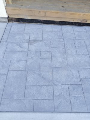 Stamped concrete job