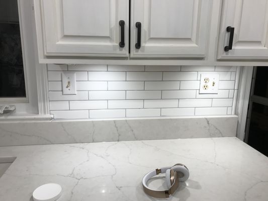 New counters, back splash, and under lighting