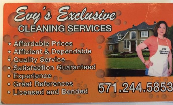 Evy's Exclusive Cleaning Services